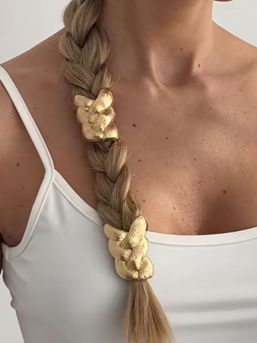 Gold Braided Hair Cuff Ties- Set of 2
